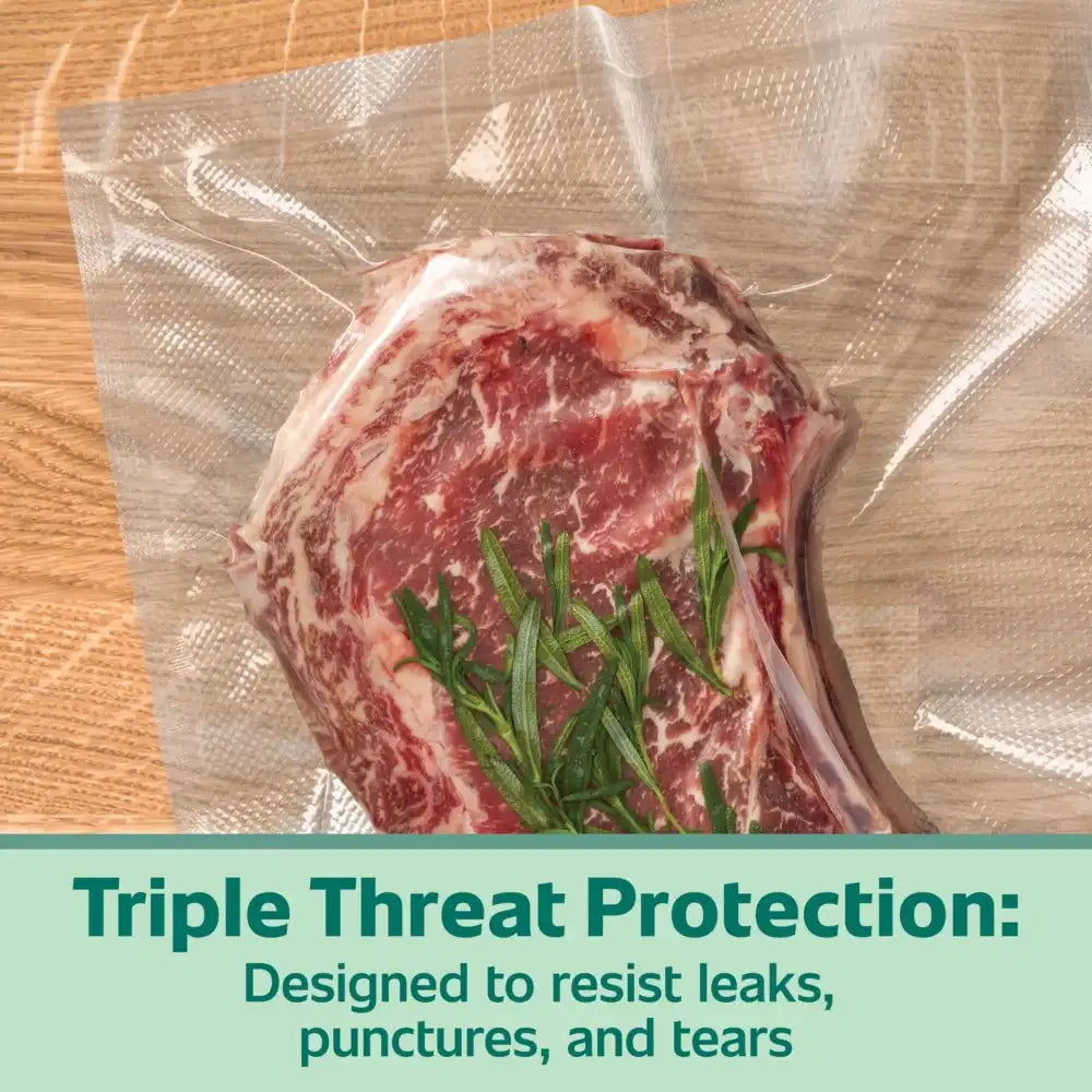 FoodSaver Heavy Duty Gallon Vacuum Seal Bags, 28pk with Triple Threat Protection