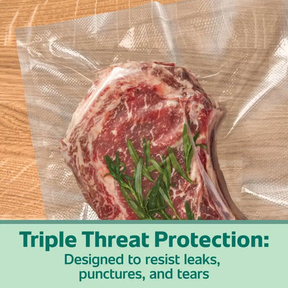 FoodSaver Heavy Duty Gallon Vacuum Seal Bags, 28pk with Triple Threat Protection