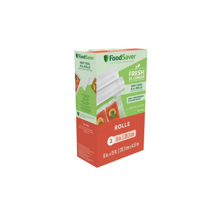 FoodSaver 8" x 15' Vacuum Seal Roll, 2 Pack