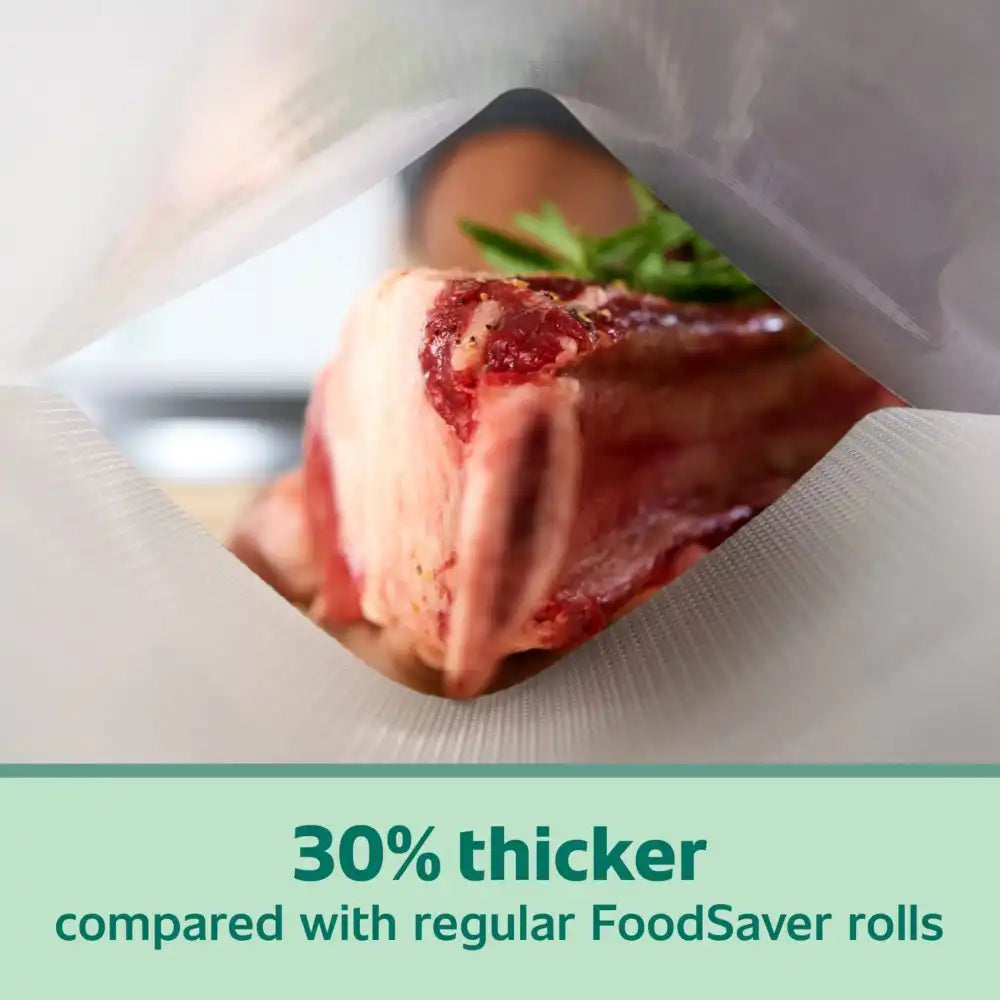 FoodSaver Heavy Duty 11"x 16' Vacuum Seal Rolls, 6pk with Triple Threat Protection