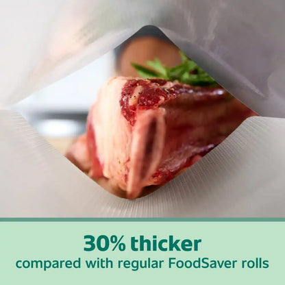 FoodSaver Heavy Duty 11"x 16' Vacuum Seal Rolls, 6pk with Triple Threat Protection
