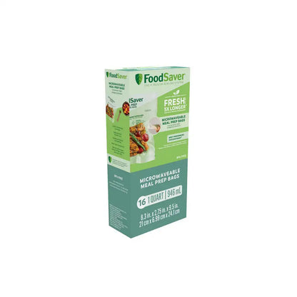 FoodSaver Microwavable Meal Prep Bags, 1 Quart, 16 Ct.