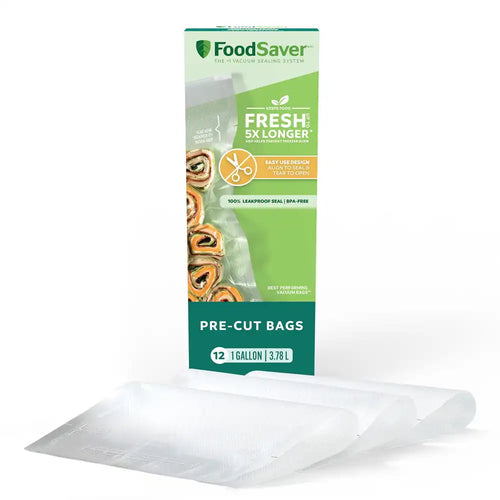 FoodSaver Gallon Pre-Cut Vacuum Seal Bags, 12 Pack