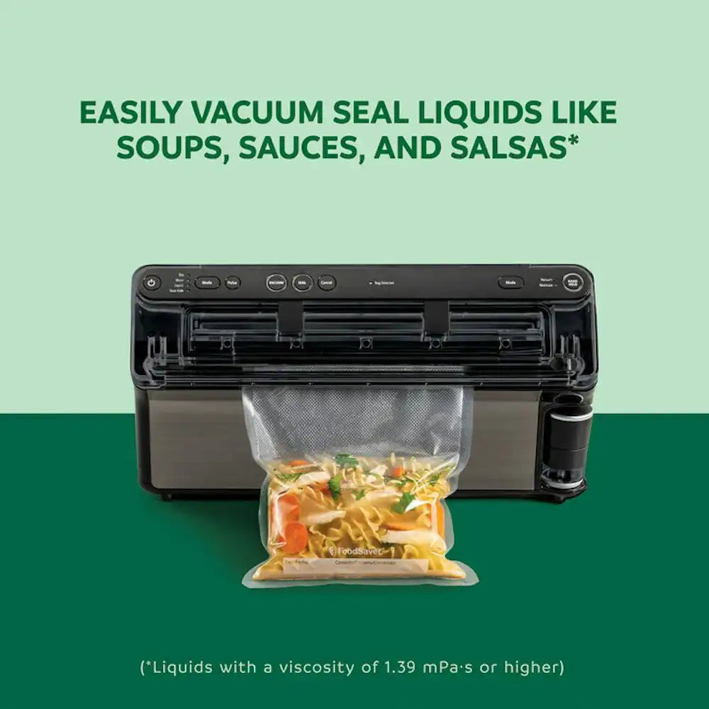 FoodSaver Elite All-in-One Liquid+ Vacuum Sealer, Dark Stainless Steel