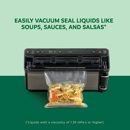 FoodSaver Elite All-in-One Liquid+ Vacuum Sealer, Dark Stainless Steel