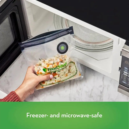 FoodSaver Reusable Gallon Vacuum Zipper Bags, for Use with FoodSaver Handheld Vacuum Sealers, 8 Count