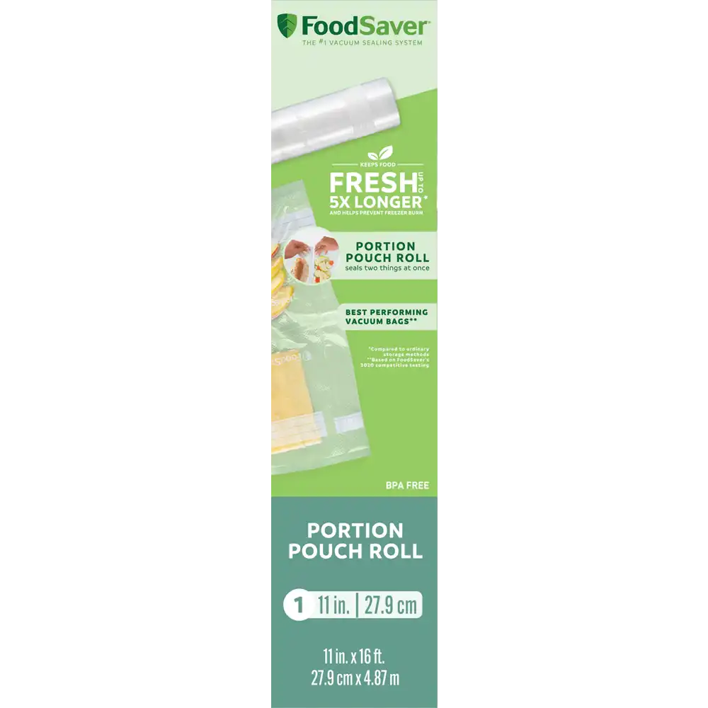 FoodSaver 11" x 16' Portion Pouch Vacuum-Seal Roll, Single Roll