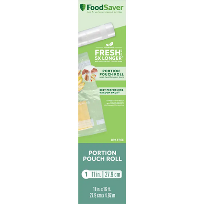 FoodSaver 11" x 16' Portion Pouch Vacuum-Seal Roll, Single Roll