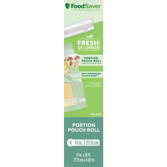 FoodSaver 11" x 16' Portion Pouch Vacuum-Seal Roll, Single Roll