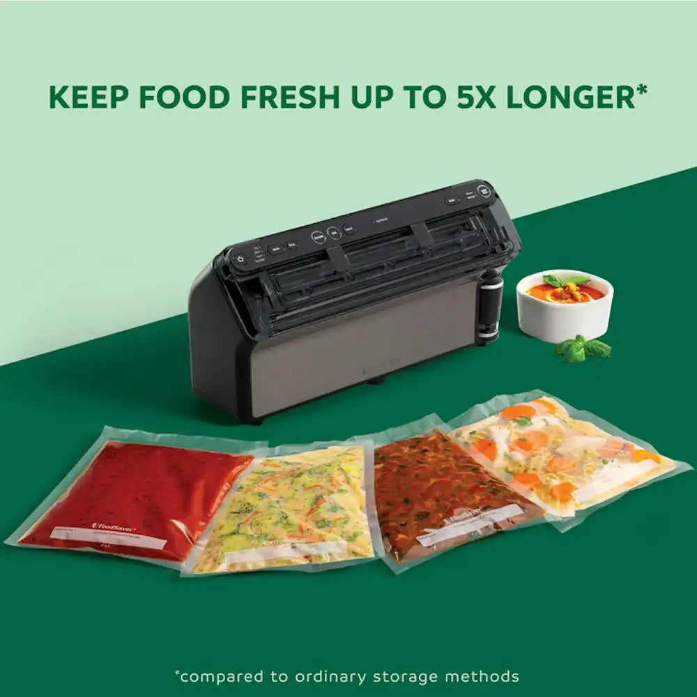 FoodSaver Elite All-in-One Liquid+ Vacuum Sealer, Dark Stainless Steel