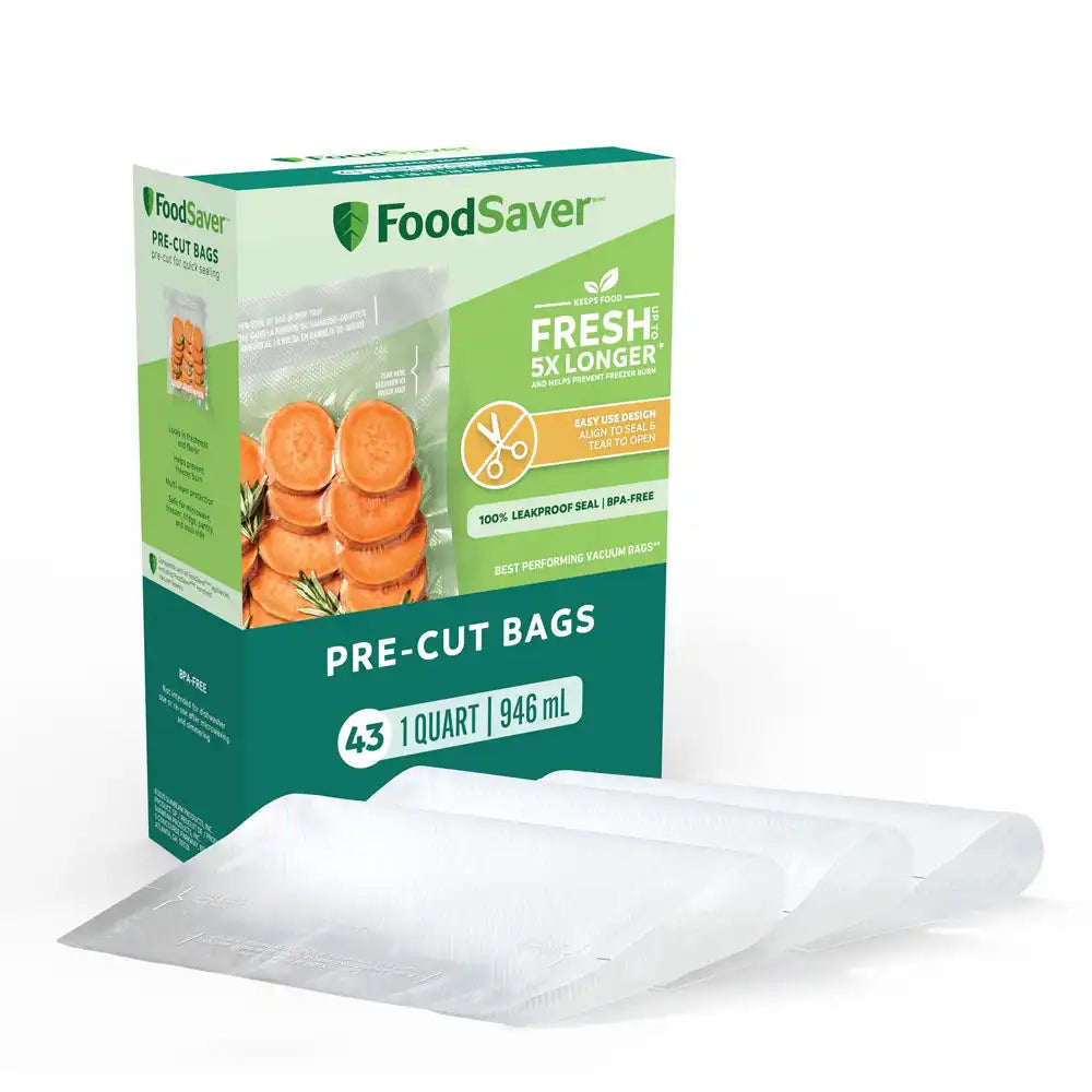 FoodSaver Quart Pre-Cut Vacuum Seal Bags