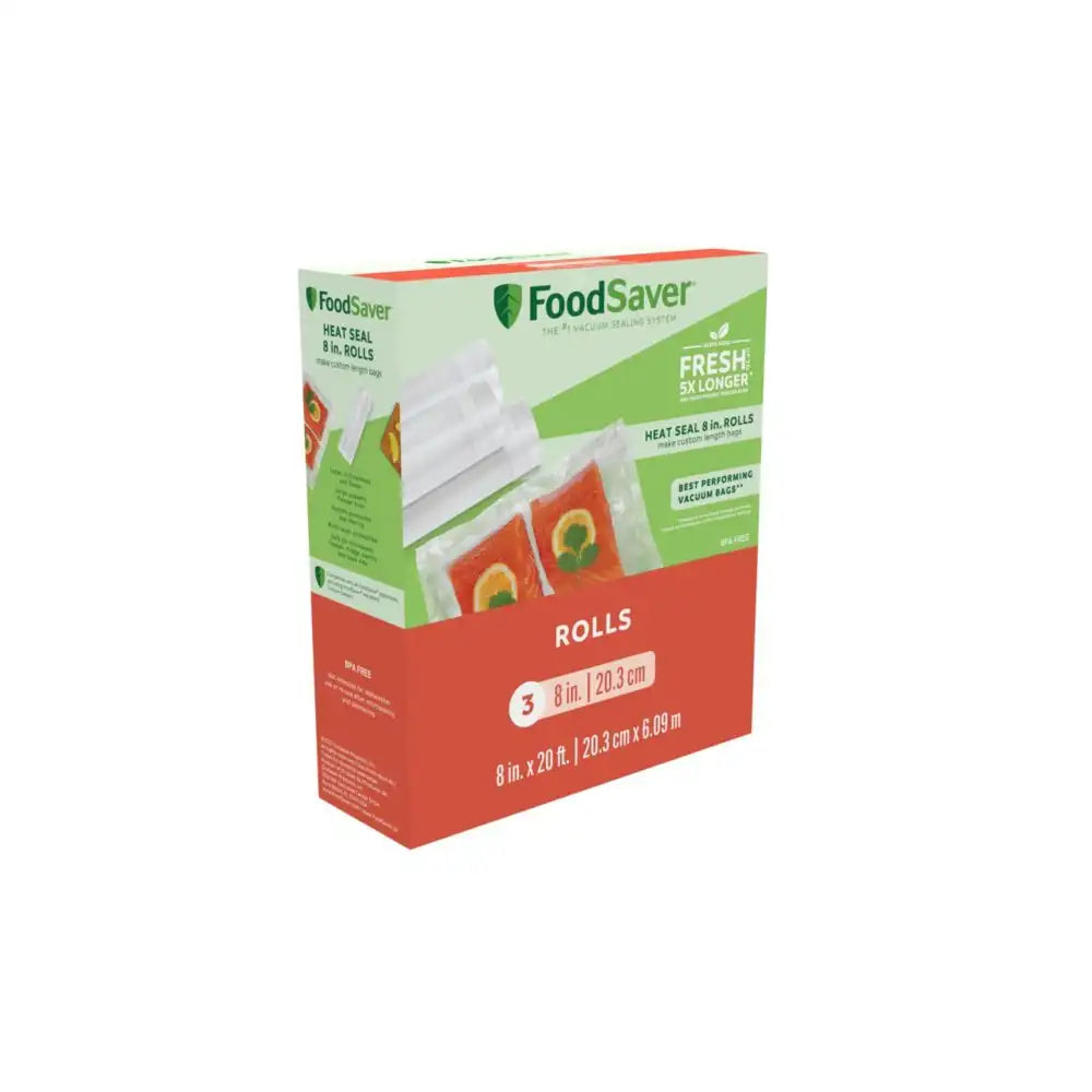 FoodSaver 8" x 20' Vacuum-Seal Roll, 3 Pack